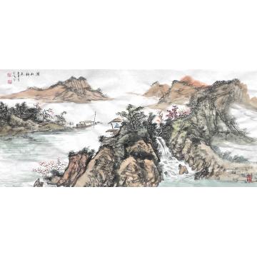 陆雪峰国画山水湖山新景字画之家
