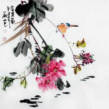周小雨国画花鸟富贵图字画之家