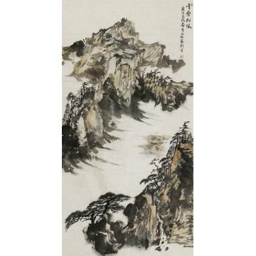 解刚国画山水云壑松风字画之家