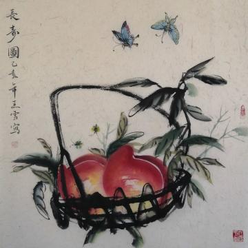 王雪国画花鸟长寿图字画之家