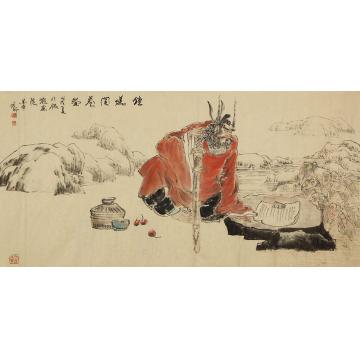 高万峰国画人物钟馗阅卷图字画之家