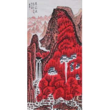 王道莲国画山水万山红遍字画之家