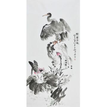 张华国画花鸟荷塘清趣字画之家