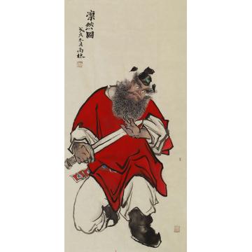 高栋国画人物凛然图字画之家