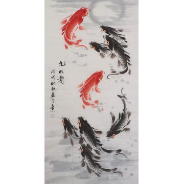 邵磊国画花鸟九如图字画之家
