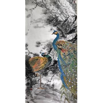 赵丽国画花鸟孔雀字画之家