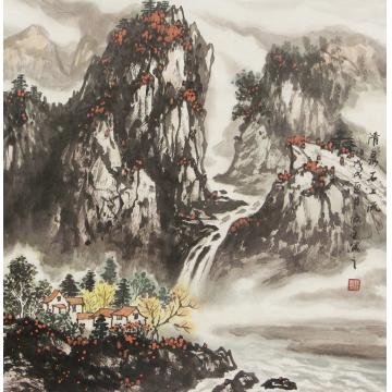 韩俊全国画山水清泉石上流字画之家