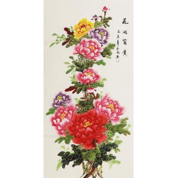 朱秋凤国画花鸟金线花开富贵字画之家