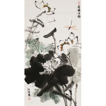 郭诗迪国画花鸟荷塘清韵字画之家