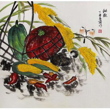 李春兰国画花鸟秋趣字画之家