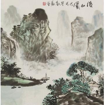 刘磊国画山水溪山图字画之家