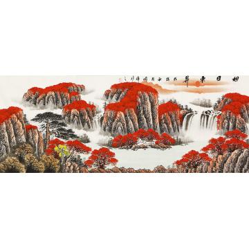 喻伟国画山水送刘静字画之家