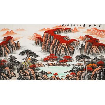 喻伟国画山水江山如画字画之家