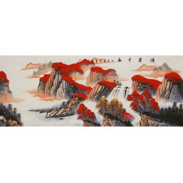 李章伟国画山水鸿运千秋字画之家