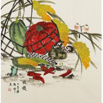 刘朝峰国画花鸟收获字画之家