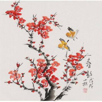 蒋小松国画花鸟春韵字画之家