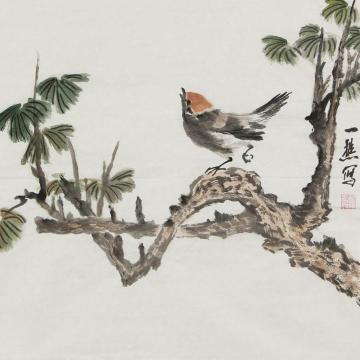 任为国画花鸟登枝（退）字画之家