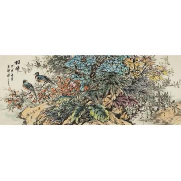 谢亚斌国画花鸟相伴（退）字画之家
