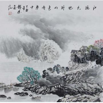 刘龙荣国画山水山色有无中字画之家