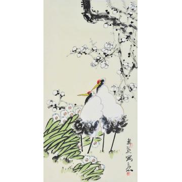 李春英国画花鸟岁月静好-卷轴已裱字画之家