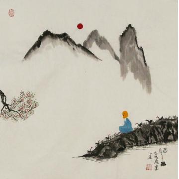 李建华国画人物悟字画之家