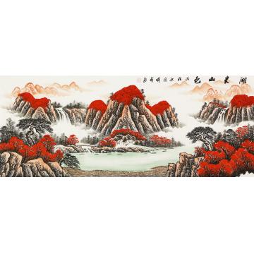 喻伟国画山水湖光山色字画之家