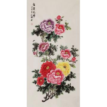 朱秋凤国画花鸟富贵花开字画之家