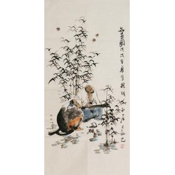 周佳惠国画人物知音图字画之家