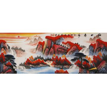 张茂林国画山水福山寿水字画之家