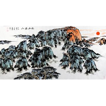 李延生国画山水稳如泰山字画之家