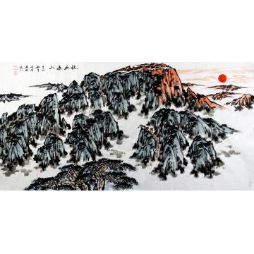 李延生国画山水稳如泰山字画之家