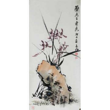 王长纯国画花鸟兰为王者香字画之家