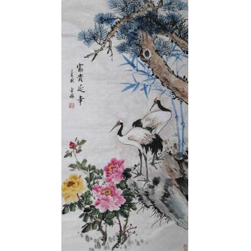 白金梅国画花鸟富贵延年字画之家