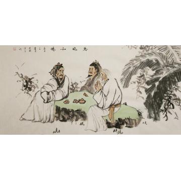 谭述乐国画人物惠风和畅字画之家