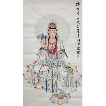 刘继兰国画人物观世音字画之家