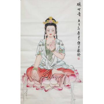 刘继兰国画人物观世音字画之家