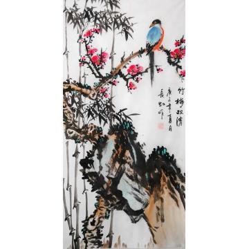 谢长虹国画花鸟竹梅双清字画之家