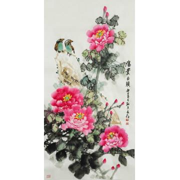 王长纯国画花鸟富贵白头字画之家