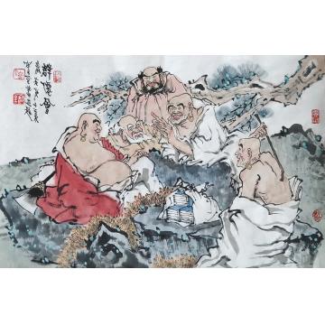 佟宝全国画人物群仙会字画之家