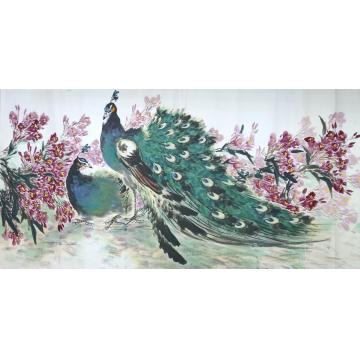 王孝华国画花鸟孔雀-四尺定制字画之家