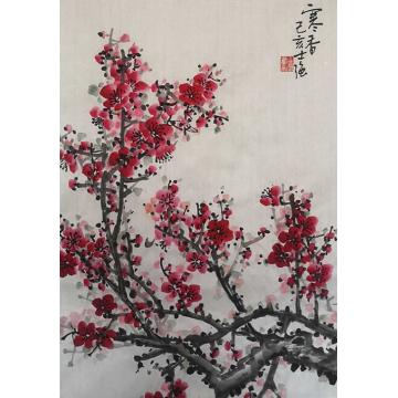 赵士强国画花鸟寒香字画之家