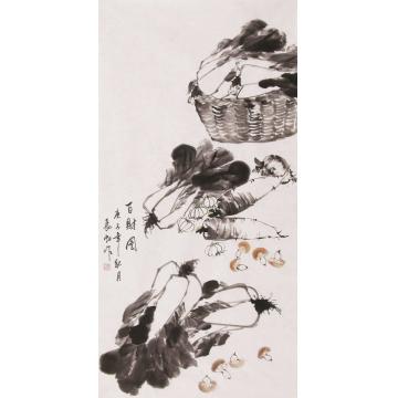 谢长虹国画花鸟百财图字画之家