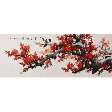 田成喜国画花鸟喜上眉梢字画之家