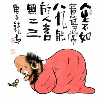张海波国画人物不如意事能与人言字画之家