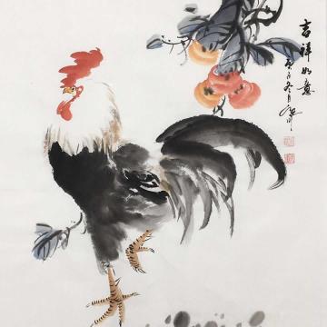 吴定川国画花鸟吉祥如意字画之家