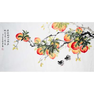 胡林梦国画花鸟寻得桃园字画之家