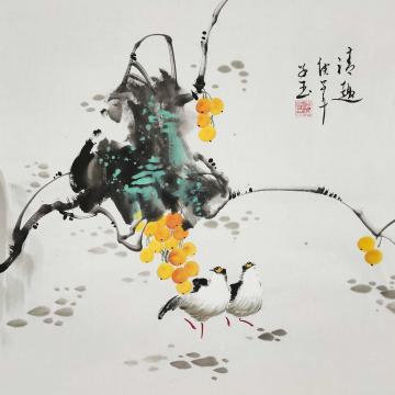 李子玉国画花鸟清趣字画之家