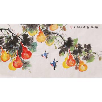 周艺国画花鸟福禄图字画之家
