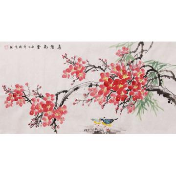 周艺国画花鸟鸟语花香字画之家