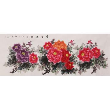 吴雅君国画花鸟富贵满堂字画之家
